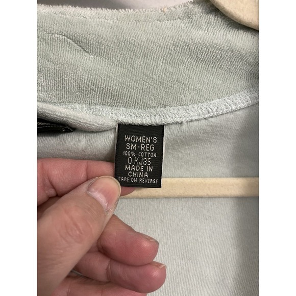 L.L‎ Bean Women's Bathrobes Sz Small OKJ35 Green Short Classic Country - Picture 3 of 8